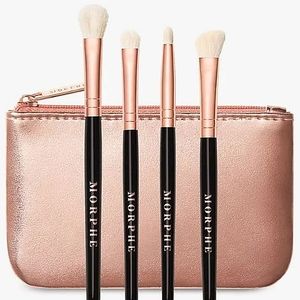 rosé play 4-piece mini eye brush set + bag